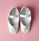 Daisy Leder Ballettschuhe Weiss
