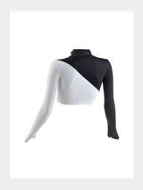 Carolina Kostner Crop Top Schwarz/Weiss