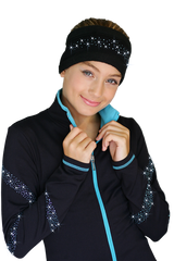 Chloe Noel Scarf Black Figure skating crystals