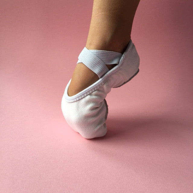 Hanami Stretch-Leinen Ballett- & Tanzschuhe Weiss