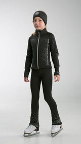 Jacke SAPHIR Schwarz mit weissen Strasssteinen