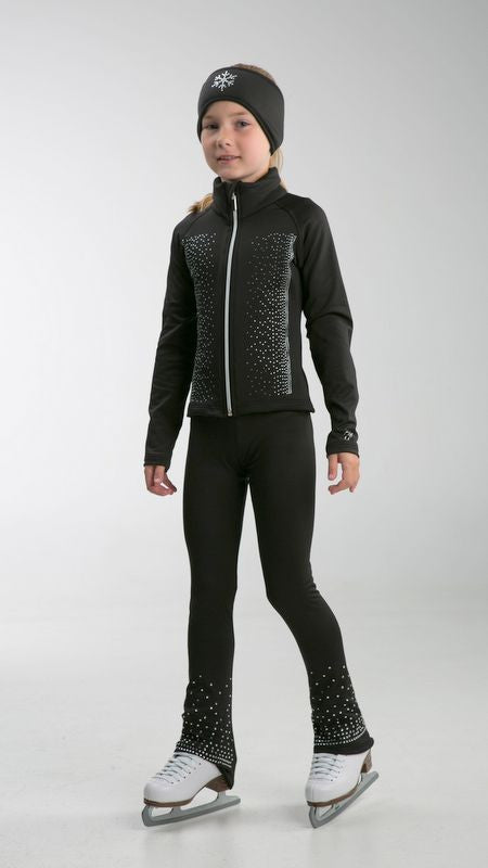 Jacke SAPHIR Schwarz mit weissen Strasssteinen