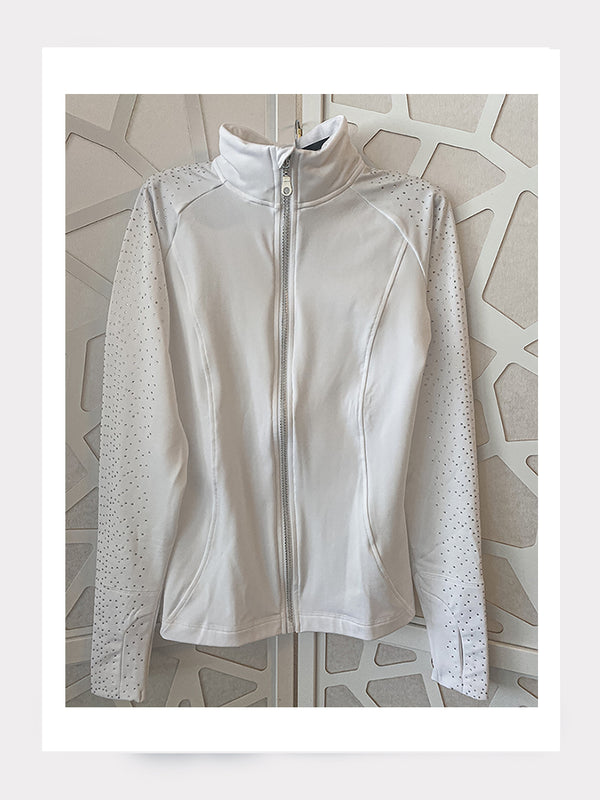 Eiskunstlauf Jacke MILKYWAY Weiss mit Kristallen