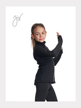 Eiskunstlauf Jacke MILKYWAY Schwarz mit Kristallen