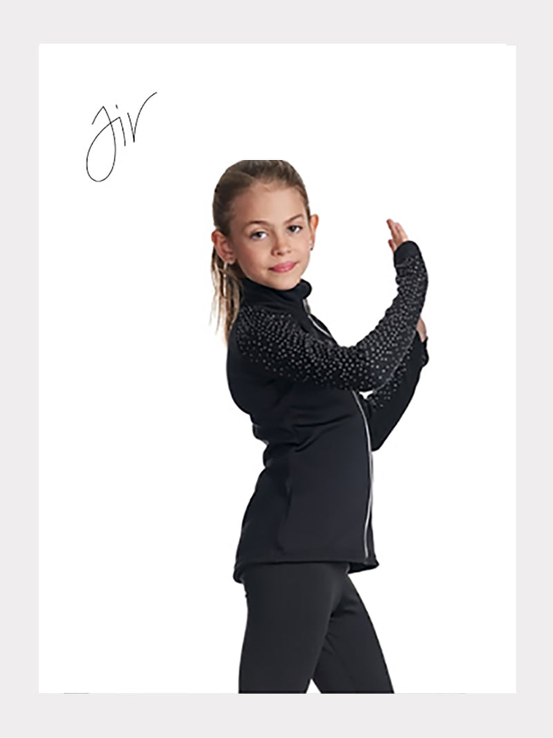 Eiskunstlauf Jacke MILKYWAY Schwarz mit Kristallen