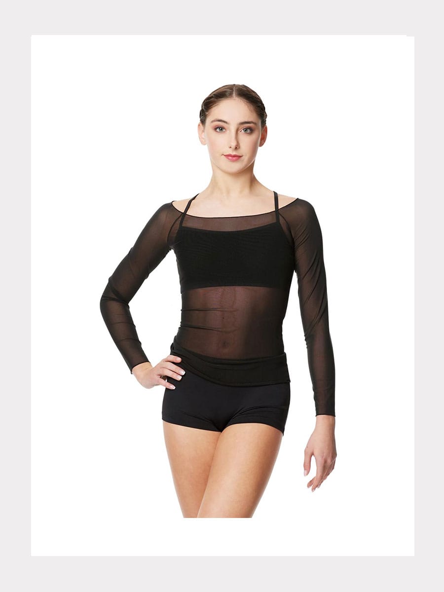 Mesh Langarm Top