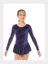 Mondor Langarm Samtkleid  mit Glitzermotiv