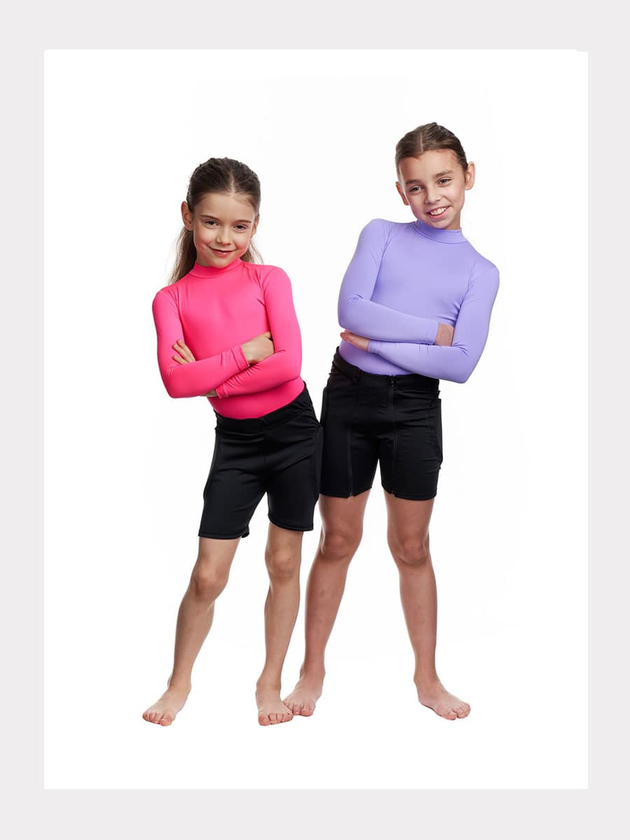 Fallschutz - Shorts mit Fallschutzpolster  Schwarz