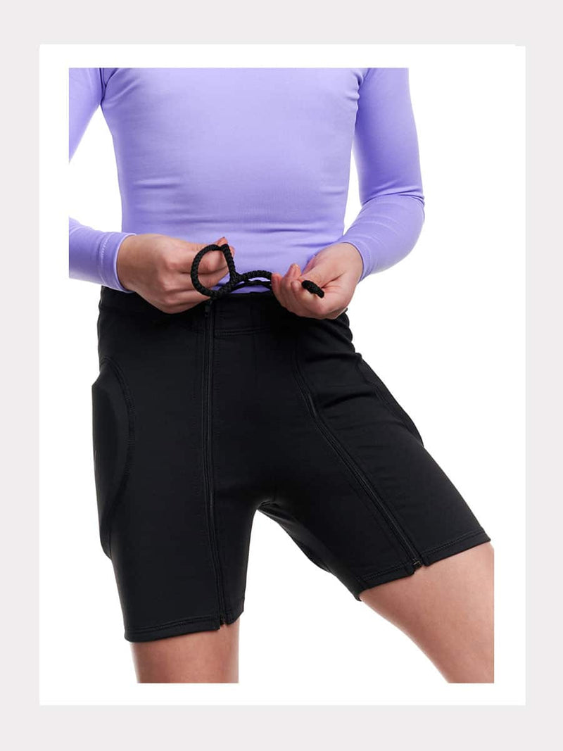 Fallschutz - Shorts mit Fallschutzpolster  Schwarz