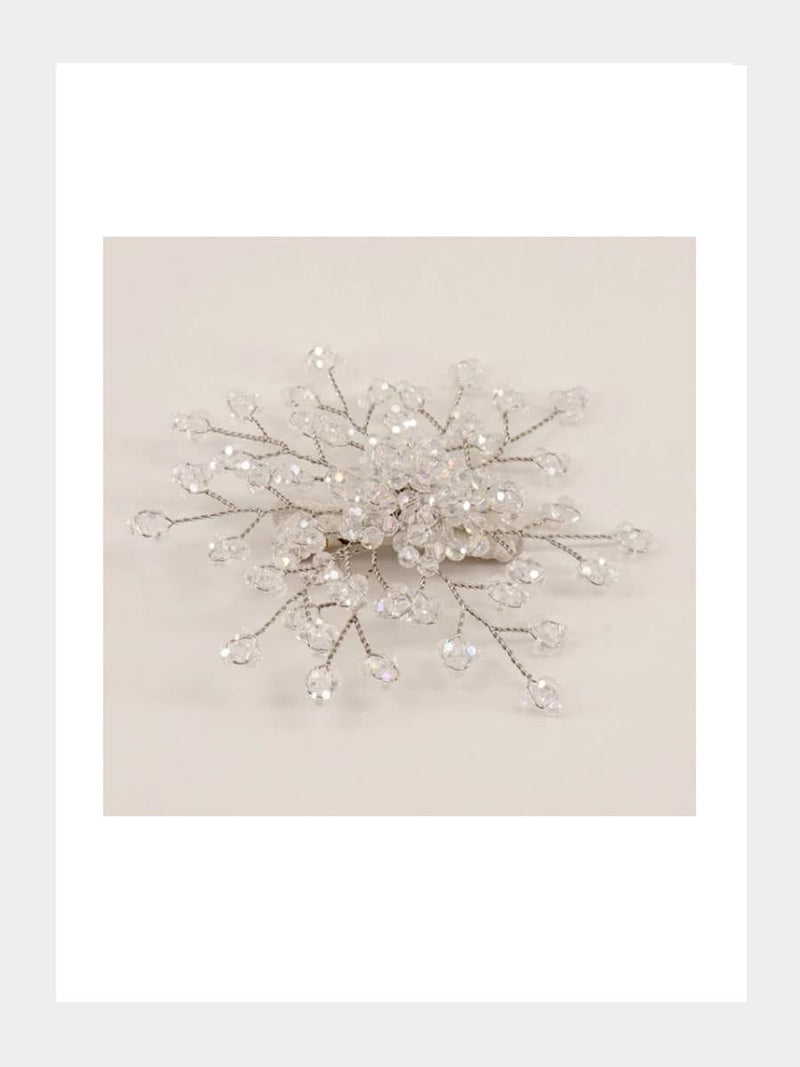 Handgefertigte "Emmaline Crystal Flower" Haarspange