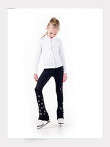 Eiskunstlauf Leggings SNOWFLAKES  mit Kristallen