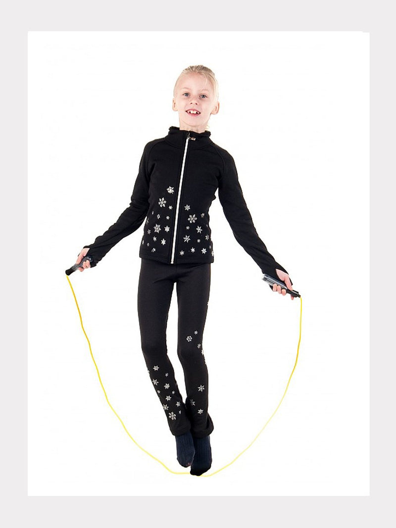 Eiskunstlauf Leggings SNOWFLAKES  mit Kristallen
