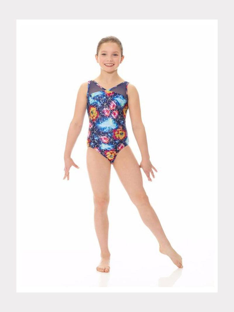 Mondor Gymnastik Trikot Dunkelblau ärmellos Kinder