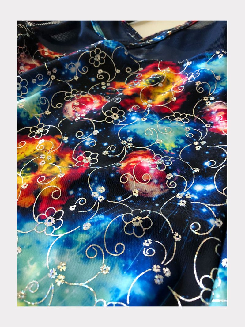 Mondor Gymnastic Leotard Astral Flower dark blue kids