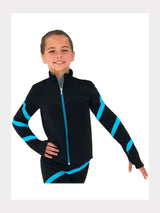 ChloeNoel Polartec Eiskunstlauf Jacke Schwarz