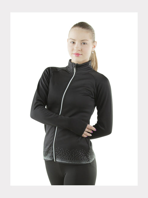 Eiskunstlaufjacke Schwarz mit Kristallen Jiv Sport