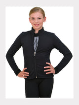 ChloeNoel Fleece Jacke schwarz mit Kristalle