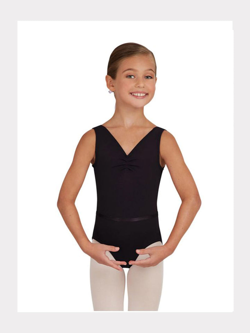 V-Auschnitt Ballett Trikot Schwarz Kinder Capezio