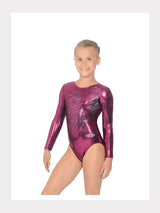 Gymnastik Trikot Langarm Strass-Motiv 8