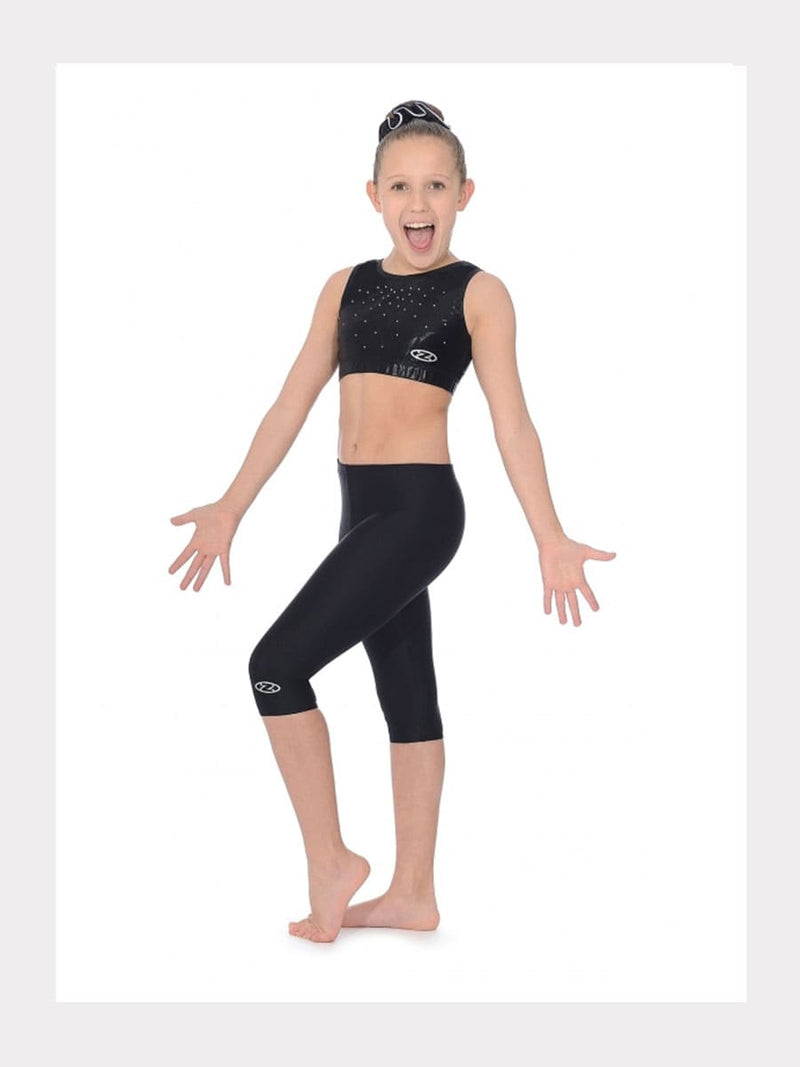 Gymnastik 3/4 Leggings schwarz