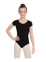 Carpezio Kurzarm Ballett Trikot Schwarz für Kinder