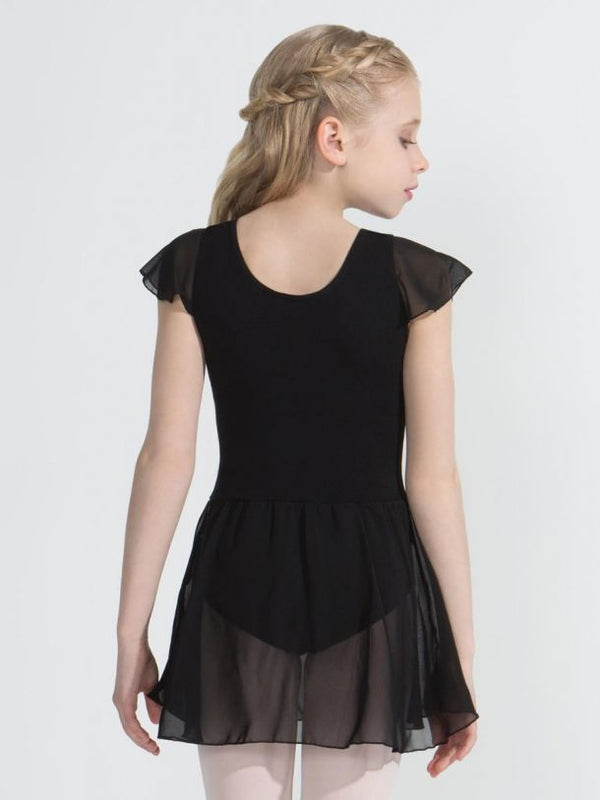 Capezio Kurzarm Ballett Kleid Schwarz Kinder