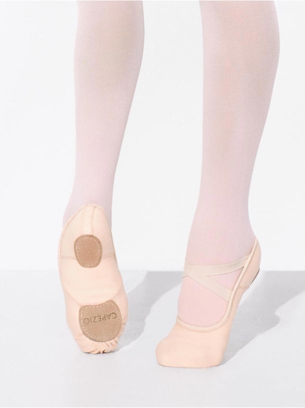 Capezio Stretch Leinen Ballettschuhe Rosa für Kinder