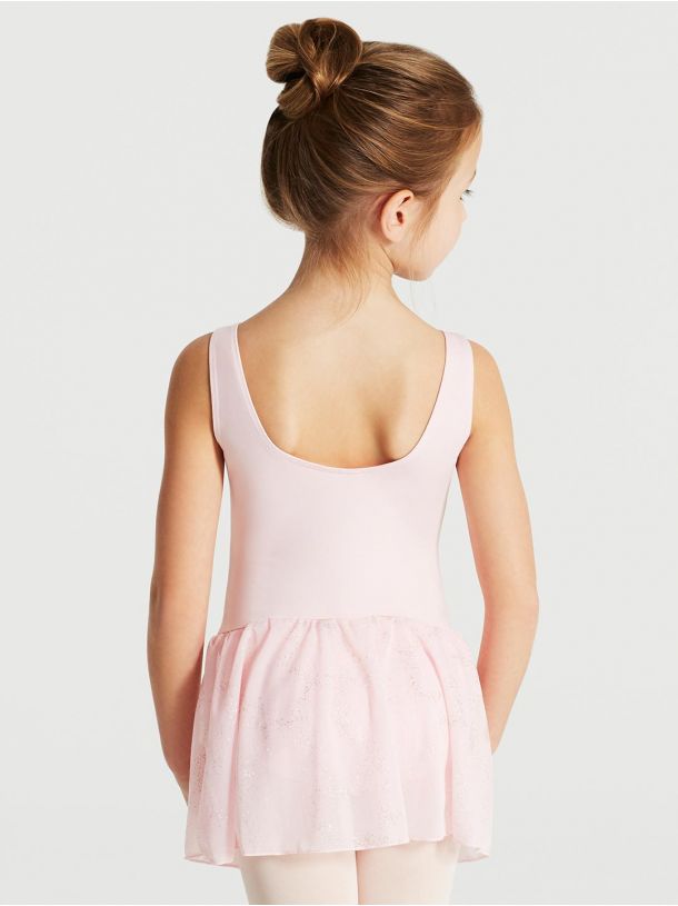 Ballett Kleid Rosa Ärmellos Kinder mit Glitzer