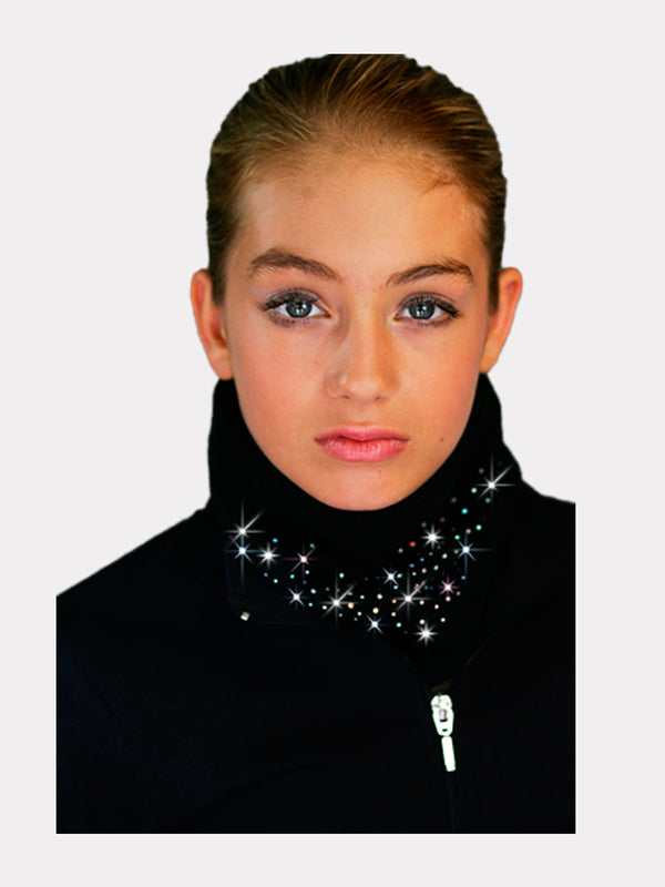 Chloe Noel Loop Schal Schwarz mit Strasssteinen 
