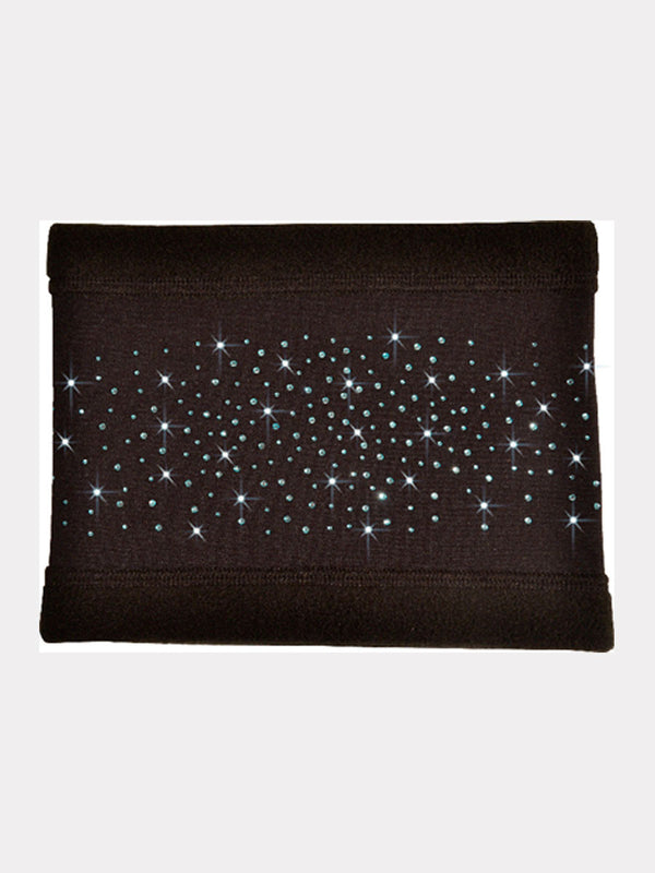 ChloeNoel Eiskunstlauf Polar Fleece Halswärmer Türkis Kristallen