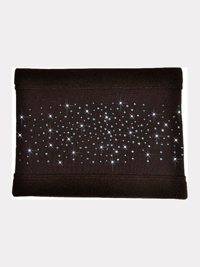 ChloeNoel Eiskunstlauf Polar Fleece Halswärmer Türkis Kristallen
