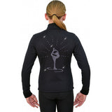 Polartec®Eislaufjacke Schwarz mit Kristall-Design Swarovski-Steine (Special)