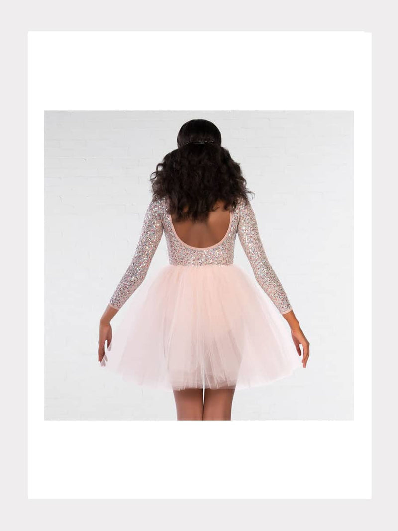 Tutu Ballettkleid mit Pailletten - 5-Lagen