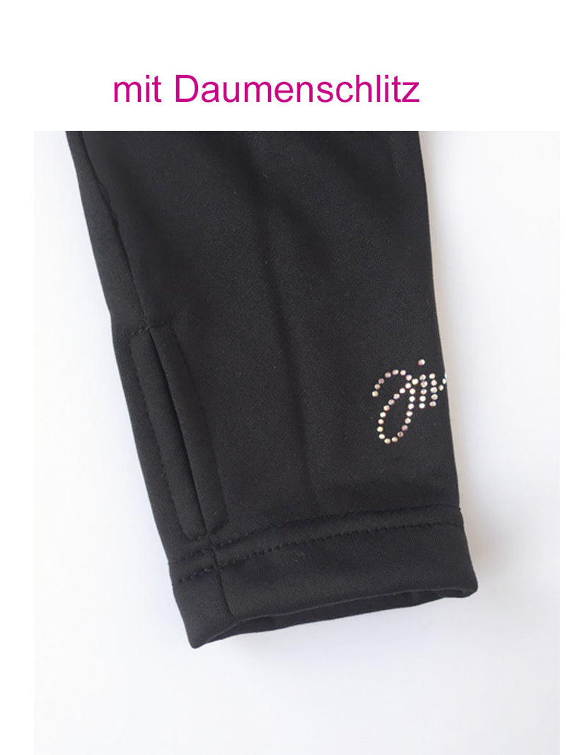 Eiskunstlauf Jacke DIAMOND Schwarz mit Kristallen
