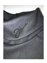 Eislauf Langarm Rollkragen-Shirt Schwarz