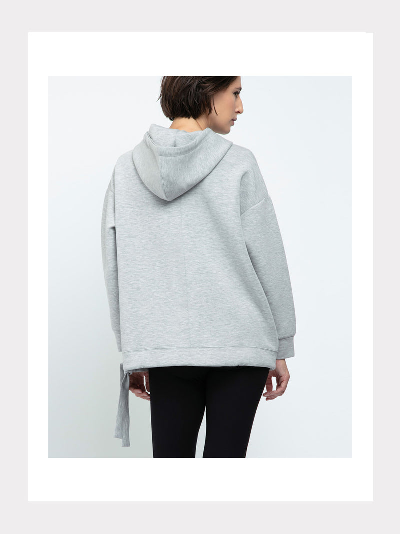 Sweatshirt mit Kapuze in Grau